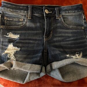AE Distressed Denim Shorts